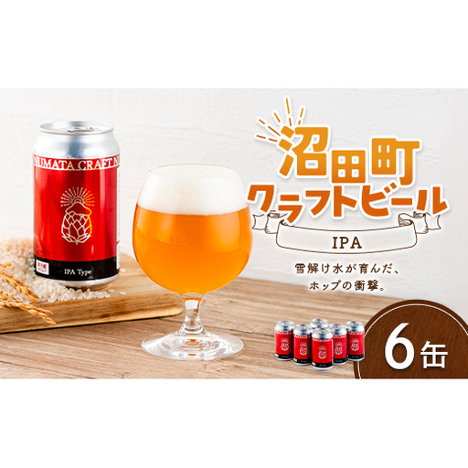 沼田町クラフトビール IPA 6缶 地ビール ビール 酒 アルコール アルコール飲料 沼田町 北海道 n-0264