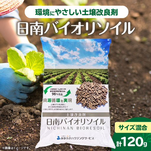 日南バイオリソイル (焼酎かすを原料として土壌改良剤) 8袋 計120g_ZY9-26