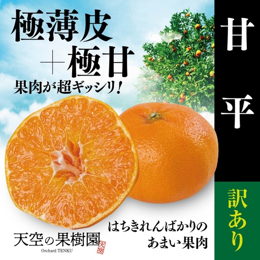 【先行受付】天空の果樹園から届く そら甘平 (3kg) 【訳あり】【95-14】【1757721】YWTAQ018