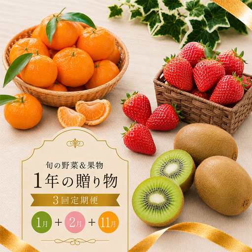 [定期便3回] 苺 いちご みかん キウイ 香緑