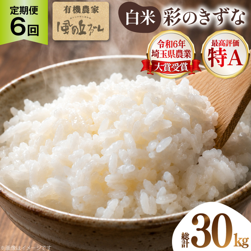 米 白米 5kg 彩のきずな 6回 定期便 総計 30kg