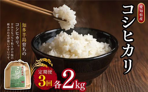 [定期便3回]愛知県産 コシヒカリ 2kg|米
