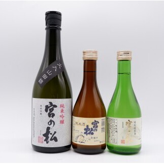 宮の松 日本酒飲み比べ 720ml×1本・300ml×2本 松尾酒造場【佐嘉蔵屋】レア酒 フルーティー さわやか 甘味 うまみ 辛口 純米吟醸 特別純米酒 dj043