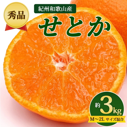 [先行予約][秀品]紀州和歌山産 せとか 約3kg(箱込み) M〜2L サイズ混合
