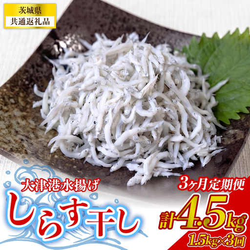 【3回定期便】大津港水揚げしらす干し 1.5kg(250g×2パック×3箱) (茨城県共通返礼品:北茨城市)  [BC017]