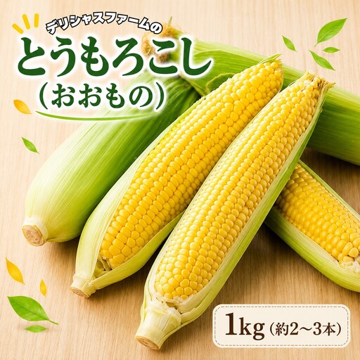 とうもろこし[おおもの]1kg(2〜3本前後) / とうもろこし 野菜 トウモロコシ [delf058]