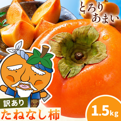 訳あり たねなし柿 1.5kg 柿