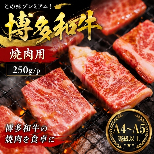 この味プレミアム![A4〜A5]博多和牛焼肉用 250g|牛肉 MEP