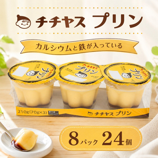チチヤスプリン 8パック24個 | プリン ぷりん 朝食 おやつ お菓子 お取り寄せ 愛媛県 松山市 