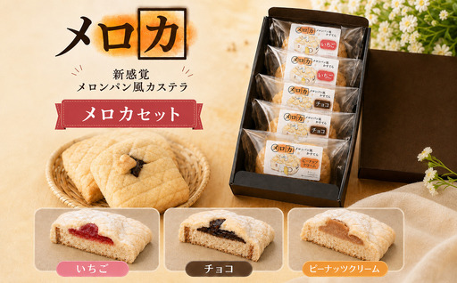メロンパン風カステラ[メロカ]5個セット | きいろいポケット