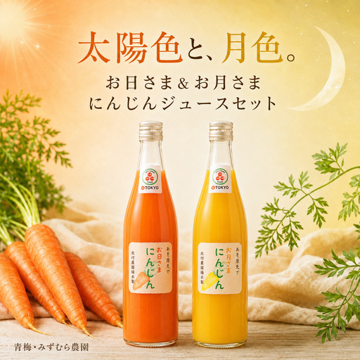 野菜 にんじんジュース お日さま&お月さまにんじんジュースセット 