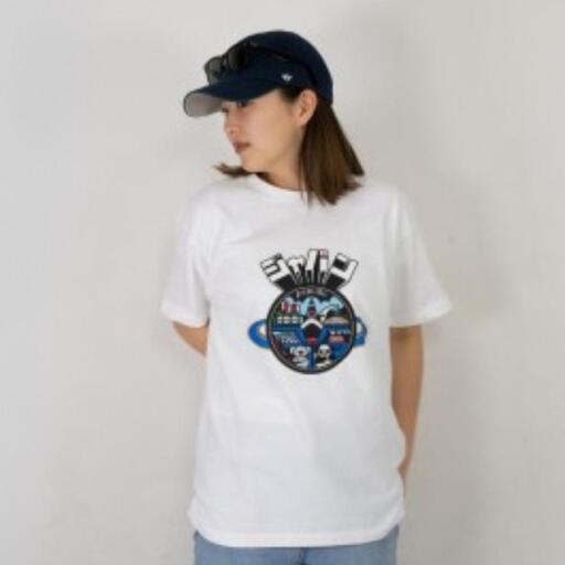 四日市市 マンホールTシャツ 白 サイズL