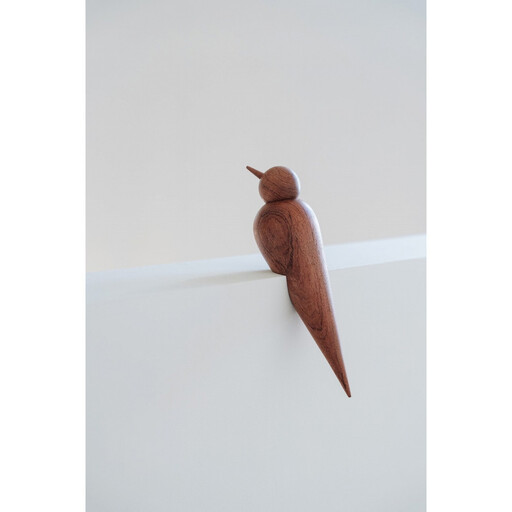 [Bubinga(ブビンガ):あか茶][銘木再生]幸運を運ぶ木製オブジェliving_bird 燕