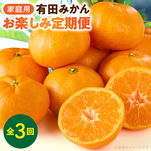 [2026年先行予約]家庭用 有田みかん お楽しみ3回定期便 _YAS60-T01