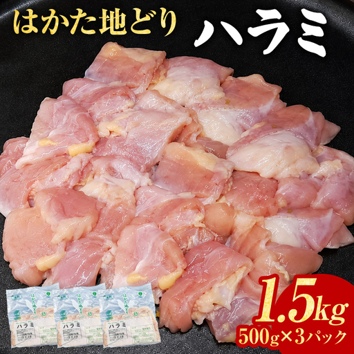 鶏肉 はかた地どり ハラミ 1.5kg 500g×3パック 鶏肉