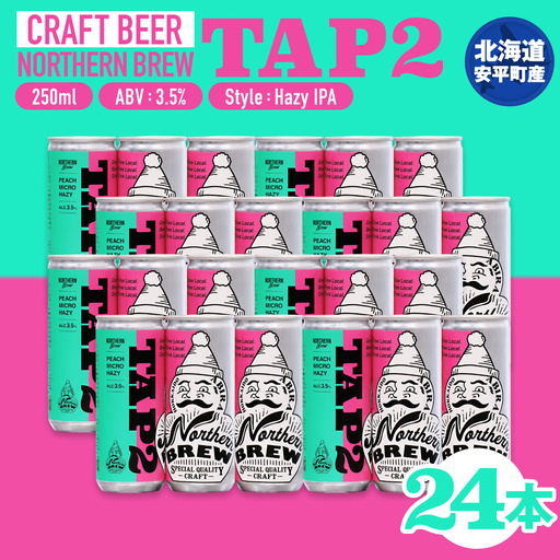 【ふるさと納税】クラフトビール NORTHERN BREW ＜TAP2 (PEACH MICRO HAZY)＞ 250ml  24本 北海道 安平町 ビール 地ビール 缶ビール 人気  ギフト