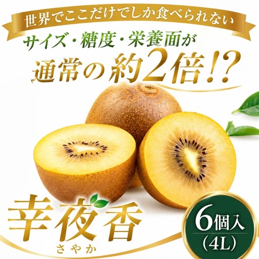 ゴールドキウイ 6個 4L [ゴールドキウイ] 幸夜香