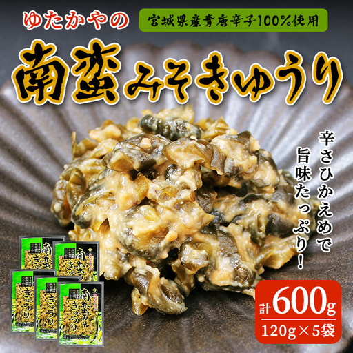ゆたかやの 南蛮みそ きゅうり漬け 120g×5袋 牛タンのお供に 青唐辛子 青とうがらし 南蛮 味噌漬け なんばん味噌 漬物 きゅうり おつまみ おかず [豊屋食品工業株式会社]sh195