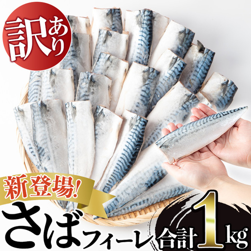 訳あり 無塩 とろさば フィーレ 約1kg 干物 さば フィレ 切り身 [みのだ食品]No.1383-A