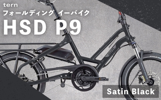 [ Satin Black ] tern フォールディング イーバイク HSD P9 20インチ 自転車 電動自転車 電動アシスト自転車 電動 電動アシスト 折りたたみ自転車 折りたたみ 通勤 通学 日常使い コンパクト