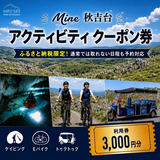 Mine 秋吉台 アクティビティ クーポン券 3,000円分