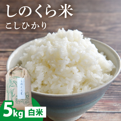 [令和8年度 新米先行受付]しのくら米(こしひかり)白米5kg