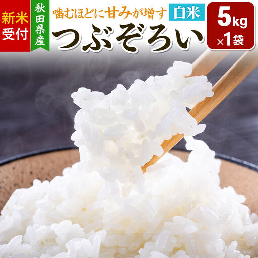 [新米受付]令和8年産[白米]つぶぞろい 5kg 秋田県由利本荘市産
