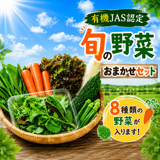 旬の野菜おまかせセット 8種類 有機JAS認定