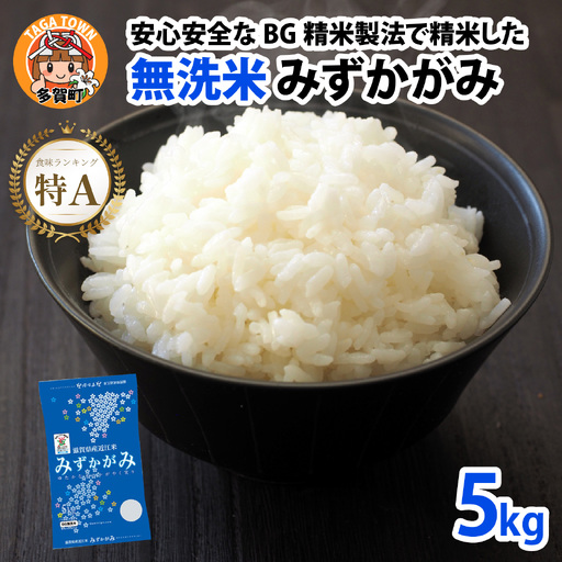 [先行予約][令和8年産新米早期予約]BG無洗米 みずかがみ 5kg [A-00404] みずかがみ