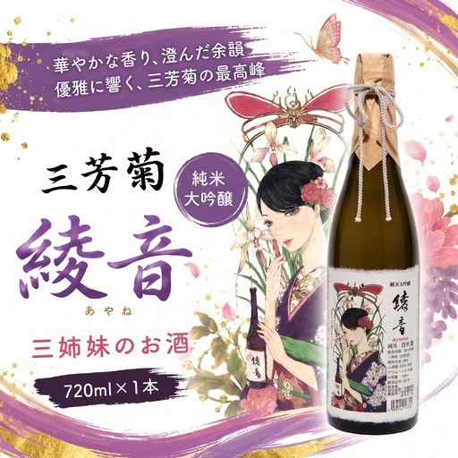 日本酒 地酒 特別純米 三姉妹のお酒 綾音 720ml 【 三芳菊 】