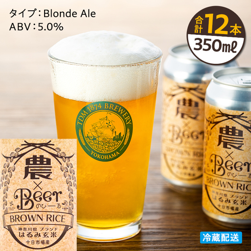 TDM 1874 Brewery クラフトビール 農×Beer(のびーる)はるみ玄米(350ml×12本)[お酒・地ビール・酒] ABG0009-01