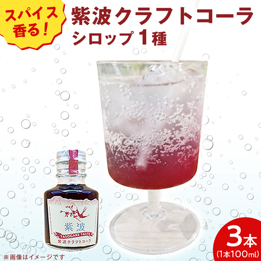 紫波クラフトコーラシロップ (黄昏テイスト) 100ml × 3本 (DW011)