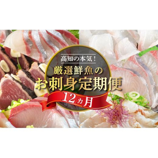 [冷凍便] 厳選! 12カ月 お楽しみ 定期便 刺身 定期便 小島水産 がお届けする! 美味しい お刺身