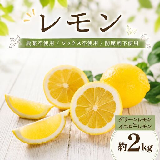 レモン 約2kg グリーンレモン イエローレモン 家庭用【DRM007】