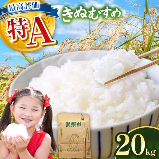 令和8年度産 新米 きぬむすめ 白米 20kg 村上農園 先行予約 ＜ 2026年10月中旬より11月末まで順次発送＞