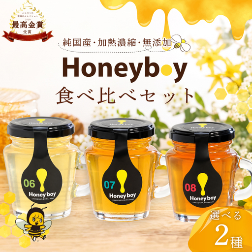 [国産 はちみつ ] Honeyboyシリーズ 2個 ふじのくに 新商品 コレクション 最高 金賞 受賞 静岡県 牧之原市 河村養蜂場