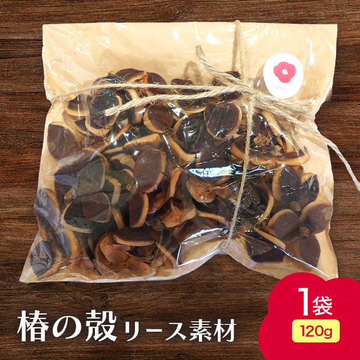 椿の殻 リース素材 1袋 (120g) 【ひらない暮らし北限椿舎】 リース資材 素材 つばき ツバキ 殻 木の実 天然素材 材料 ワークショップ ハンドメイド 手作り クラフト DIY ディスプレイ インテリア 雑貨 青森県 平内町 F21J-383