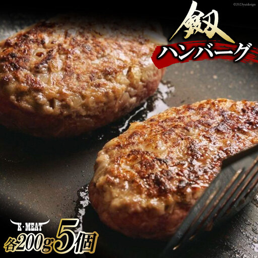 ハンバーグ 【レンジで温めるだけ】上市町産黒毛和牛「劔」100％使用したハンバーグ 200g×5個 [K・MEAT 富山県 上市町 32280048] ハンバーグ はんばーぐ 美味しい 黒毛和牛 冷凍 レンジ 温めるだけ