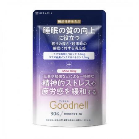 [毎月定期便]睡眠サプリメント グッドネル 機能性表示食品ラフマGABA180日(180粒)全4回