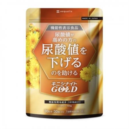 [毎月定期便]ルテオリンサプリメント キニシナイトGOLD 尿酸値ケア 180日(180粒)全4回