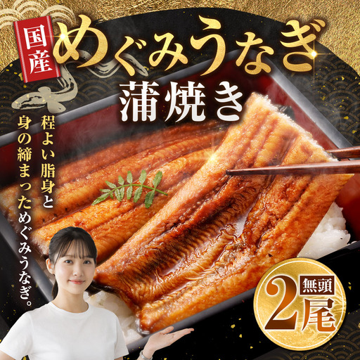 めぐみうなぎ 蒲焼き 2尾セット うなぎ ウナギ 鰻 魚介類 かば焼き おかず うな重 うな丼 丼 国産 大阪府産 冷凍