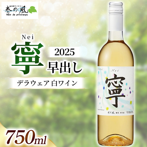 春日井ワイナリー春の風 2025(寧 早出し)デラウェア 白ワイン 750ml
