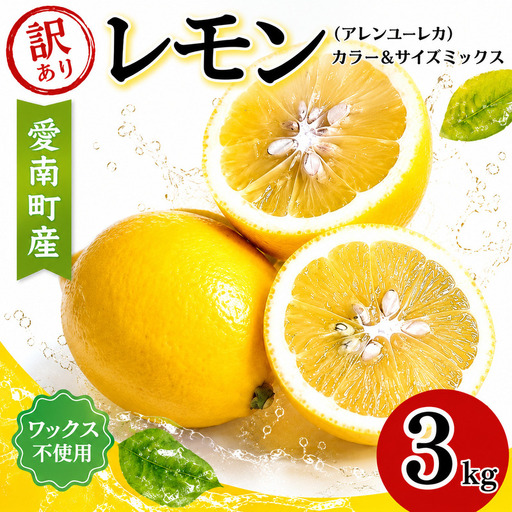 [先行予約]訳あり レモン 3kg サイズ カラー ミックス 清水農園 愛南町 愛媛県