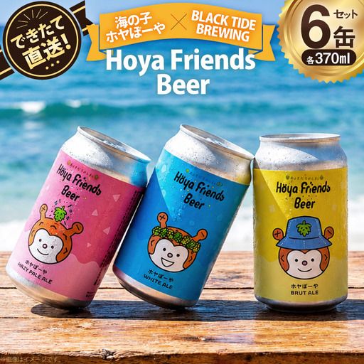 ビール Hoya Friends Beer 3液種 370ml缶 計6本 セット