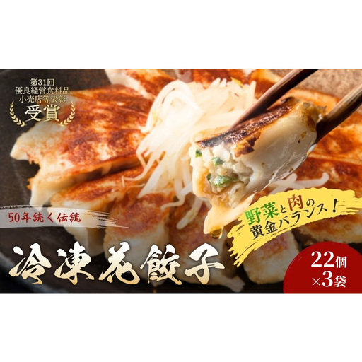 冷凍花餃子66個(22個×3袋) 餃子 冷凍餃子 冷凍ギョーザ 手作り餃子 ギョーザ 点心 中華 中華料理 惣菜 簡単調理 加工食品 静岡県 森町