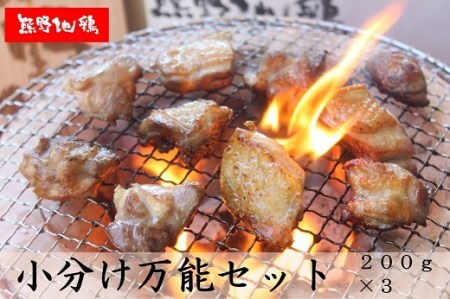 地鶏 カット不要 熊野地鶏 小分け 万能セット 600g(200g×3)[frsn0001]