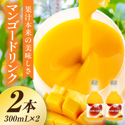 あふれる果実感!ハーフボトル マンゴードリンク 2本セット(300ml×2本)