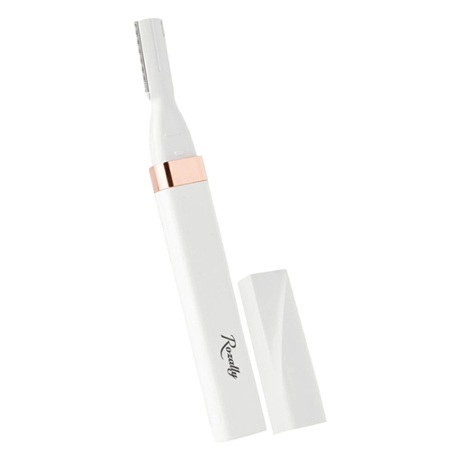 [美容師が監修] 眉毛シェーバー フェイスシェーバー USB ホワイト×ローズゴールド[kw0286-0066-1]
