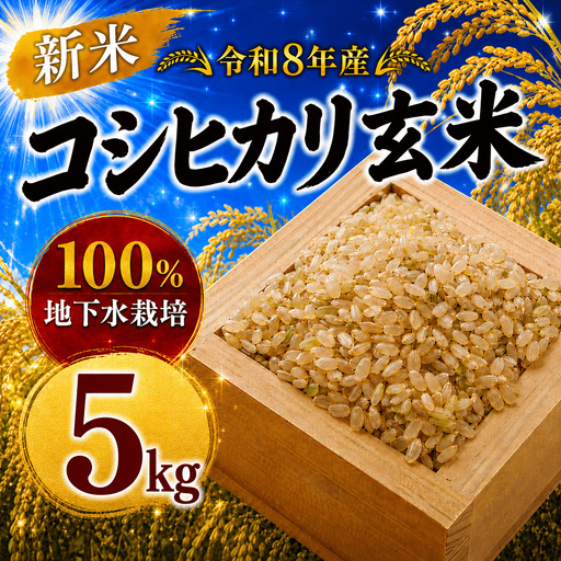 ＼まもなく発送開始／ 玄米 令和8年度産 コシヒカリ 5kg [A-mry002]