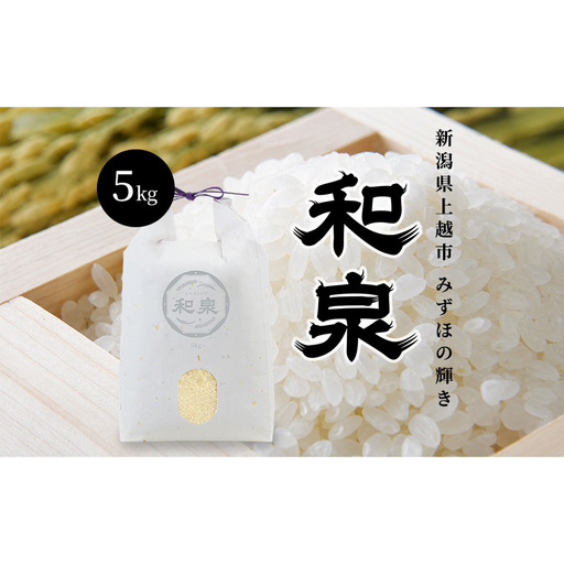 先行予約 新米 令和8年 新潟県 上越産 みずほの輝き 5kg 5キロ 和泉 ワイズファーム 上越市 精米 米 ギフト 喜ばれる